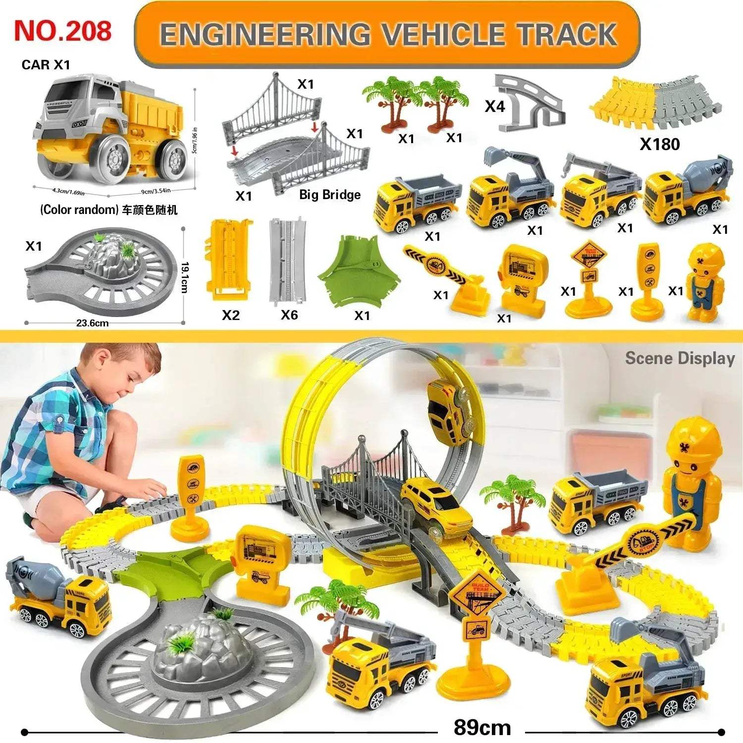 Electric Rail Car Toy With Flexible Track For Kids - Image 8