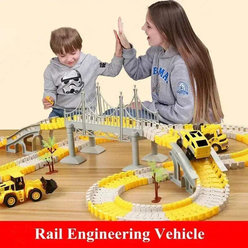 Electric Track Car Set For Kids Learning Educational - Image 2