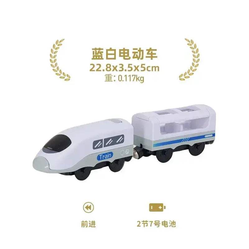 Electric Train Set for Wooden Railway Tracks Toy Gift - Image 22