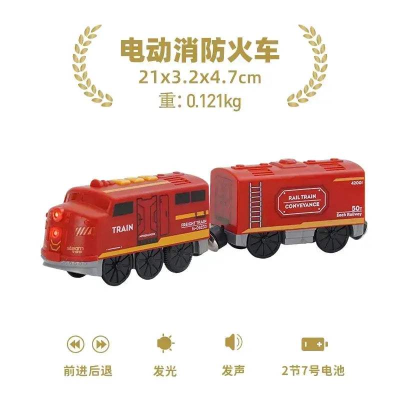 Electric Train Set for Wooden Railway Tracks Toy Gift - Image 35