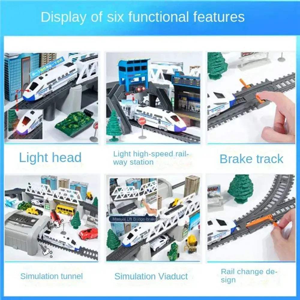 Electric Train Set High Speed Rail Model Kit For Kids - Image 3
