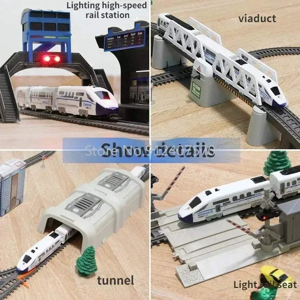 Electric Train Set High Speed Rail Toy For Kids Gift - Image 4