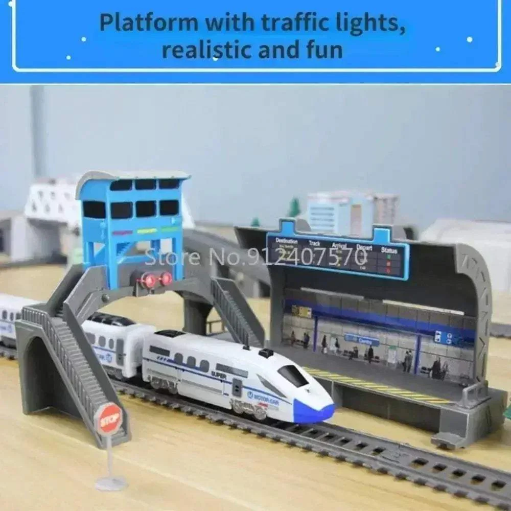 Electric Train Set High Speed Rail Toy For Kids Gift - Image 5