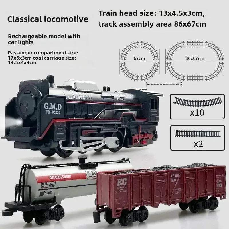 Electric Train Set With Lights For Kids Christmas Toy Gift - Image 10
