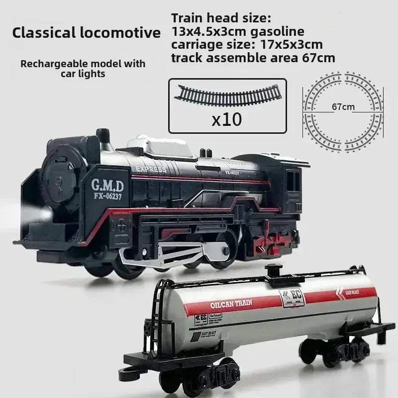 Electric Train Set With Lights For Kids Christmas Toy Gift - Image 12