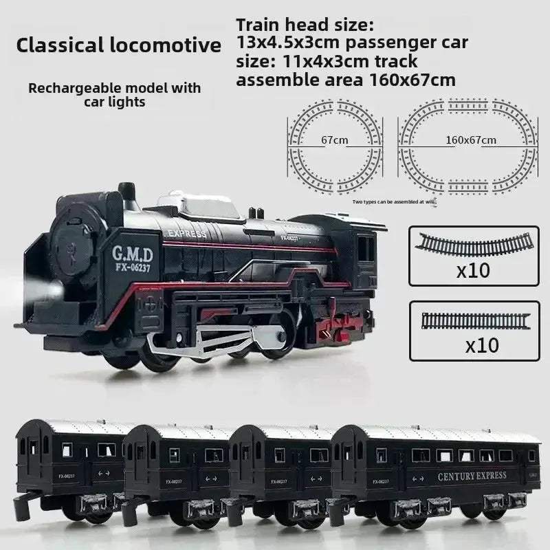 Electric Train Set With Lights For Kids Christmas Toy Gift - Image 13