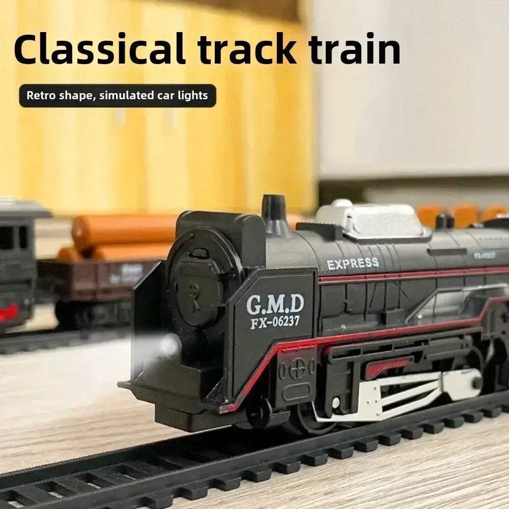 Electric Train Set With Lights For Kids Christmas Toy Gift - Image 6