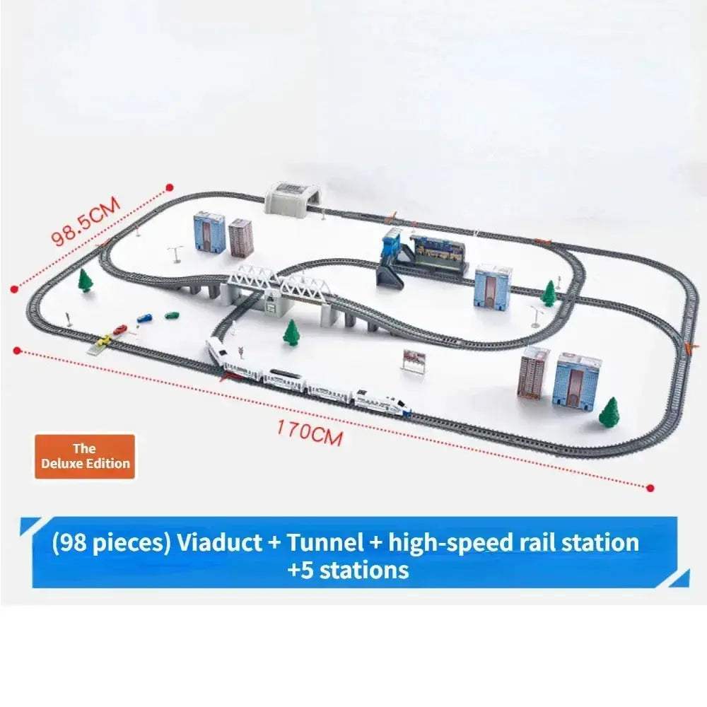 Electric Train Set With Remote Control High Speed For Kids - Image 6