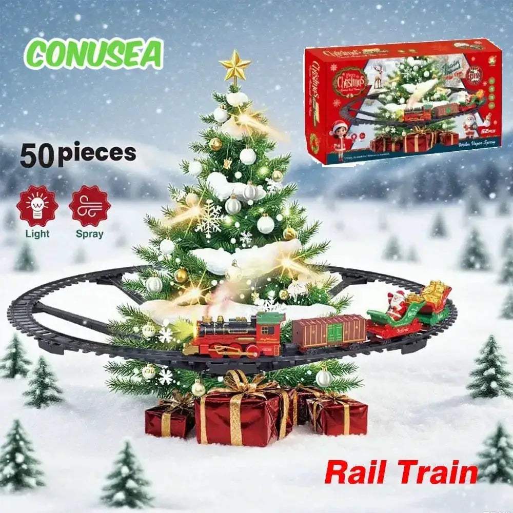 Electric Train Toy With Lights And Music For Christmas