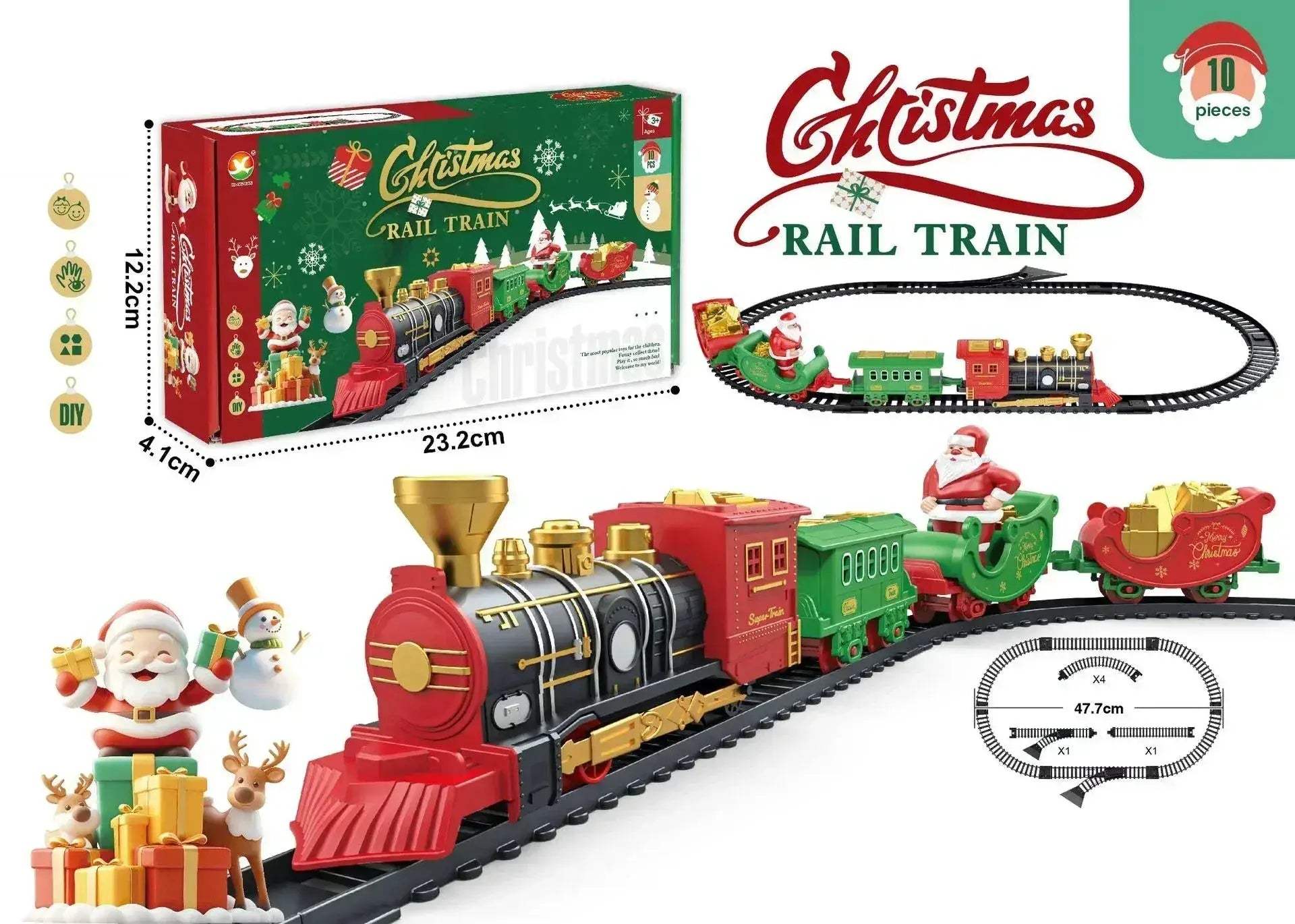 Electric Train Toy With Lights And Music For Christmas - Image 8