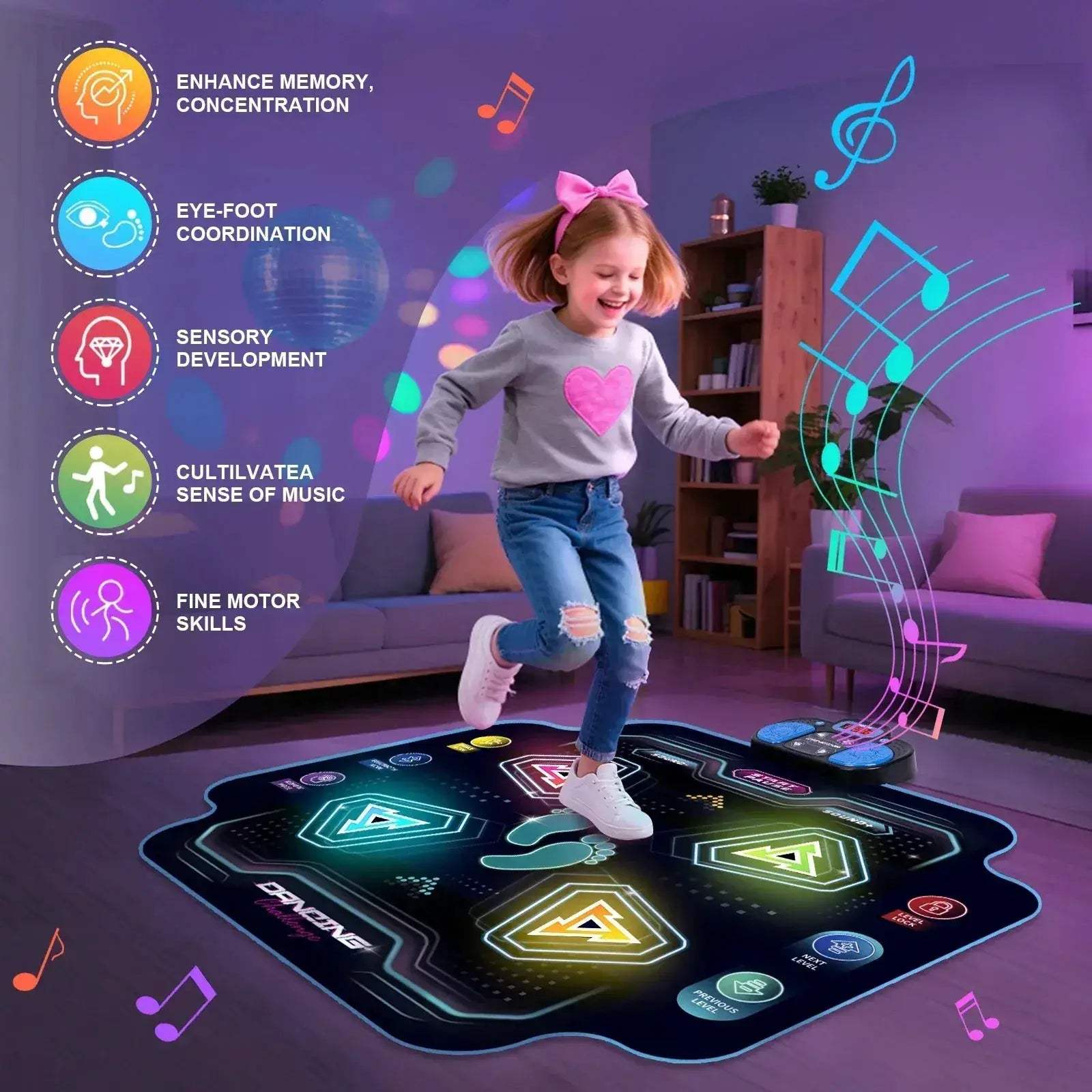 Electronic Dance Mat For Kids With 9 Levels And Music - Image 5