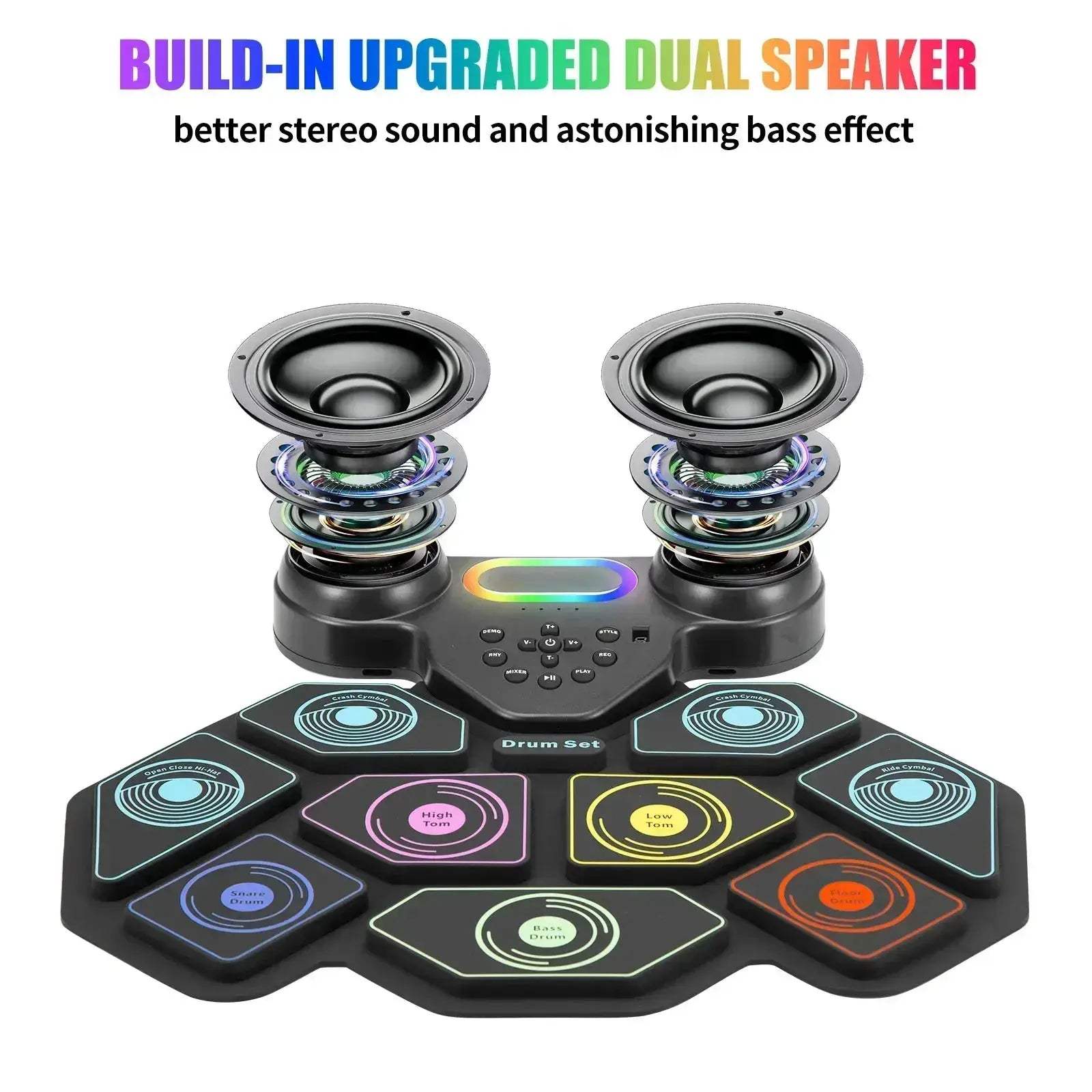 Electronic Drum Set Foldable Drum Kit For Beginners - Image 2