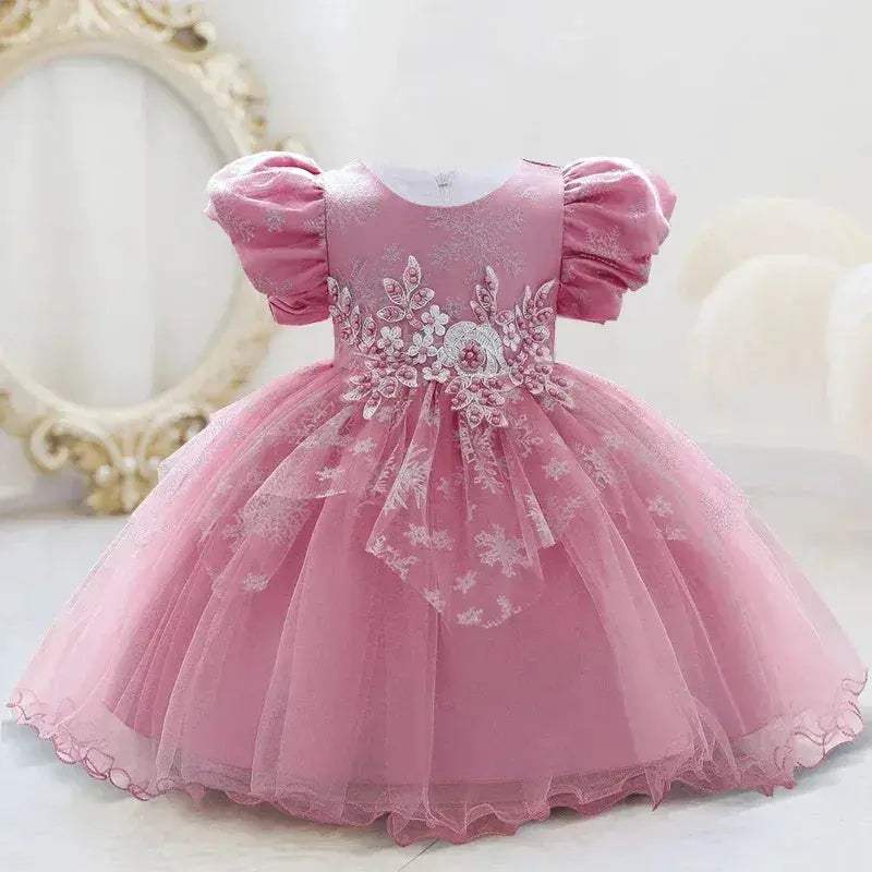 Elegant Baby Girl Dress Beaded Lace Birthday Party For 0 To 5 Years - Image 6