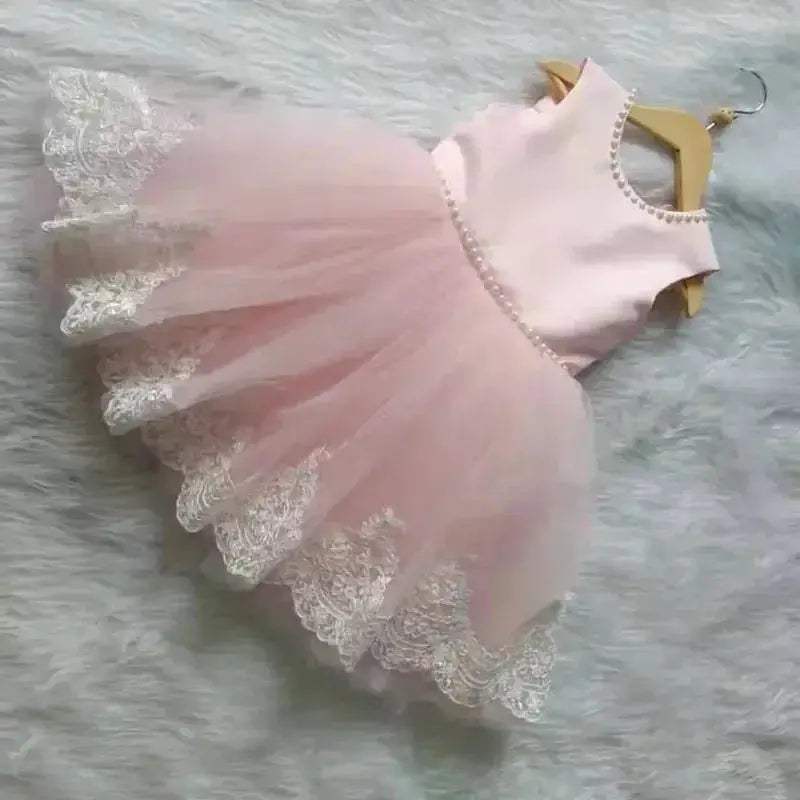 Elegant Princess Dress Lace Tutu With Big Bow For Girls Ages 3 To 6 - Image 3