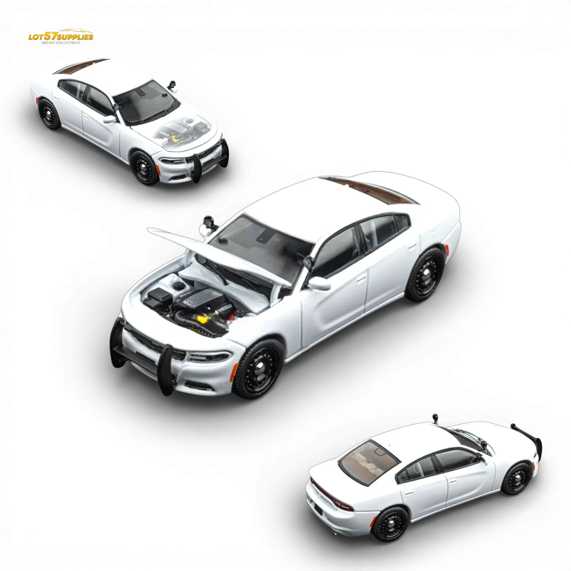 Elite Collectibles Dodge Warhorse Police Interceptor White 1:64