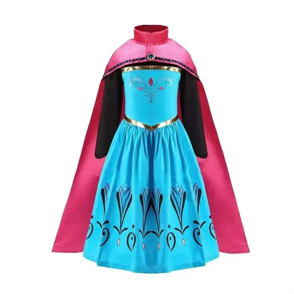 Enchanting Disney Princess Costume Anna Elsa Dress For Girls Ages 2 To 10 - Image 13