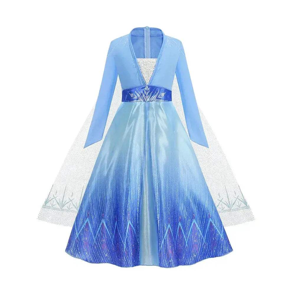 Enchanting Disney Princess Costume Anna Elsa Dress For Girls Ages 2 To 10 - Image 26