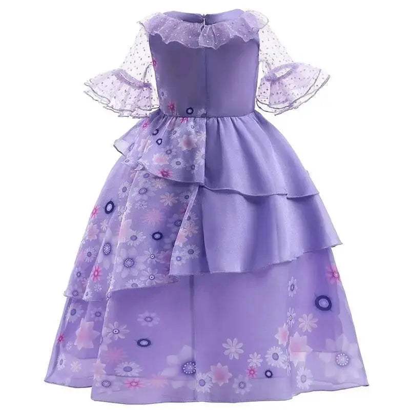 Enchanting Disney Princess Dress Purple Ruffles For Girls - Image 3