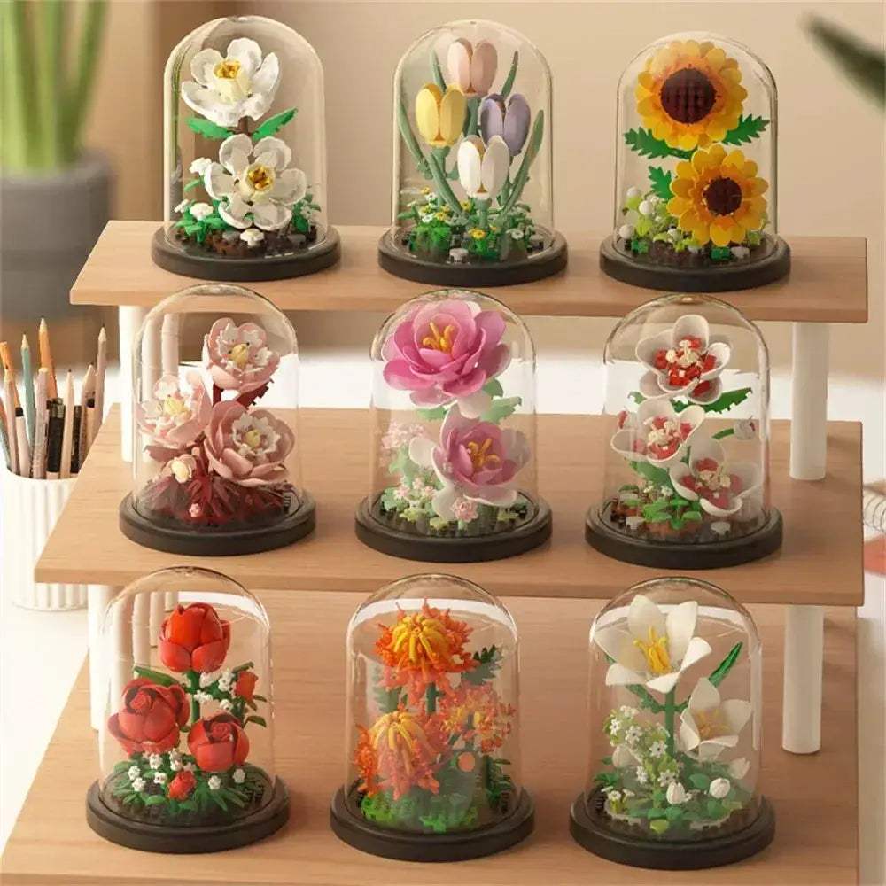 Eternal Flower Bonsai Micro Building Blocks Home Decor Gift