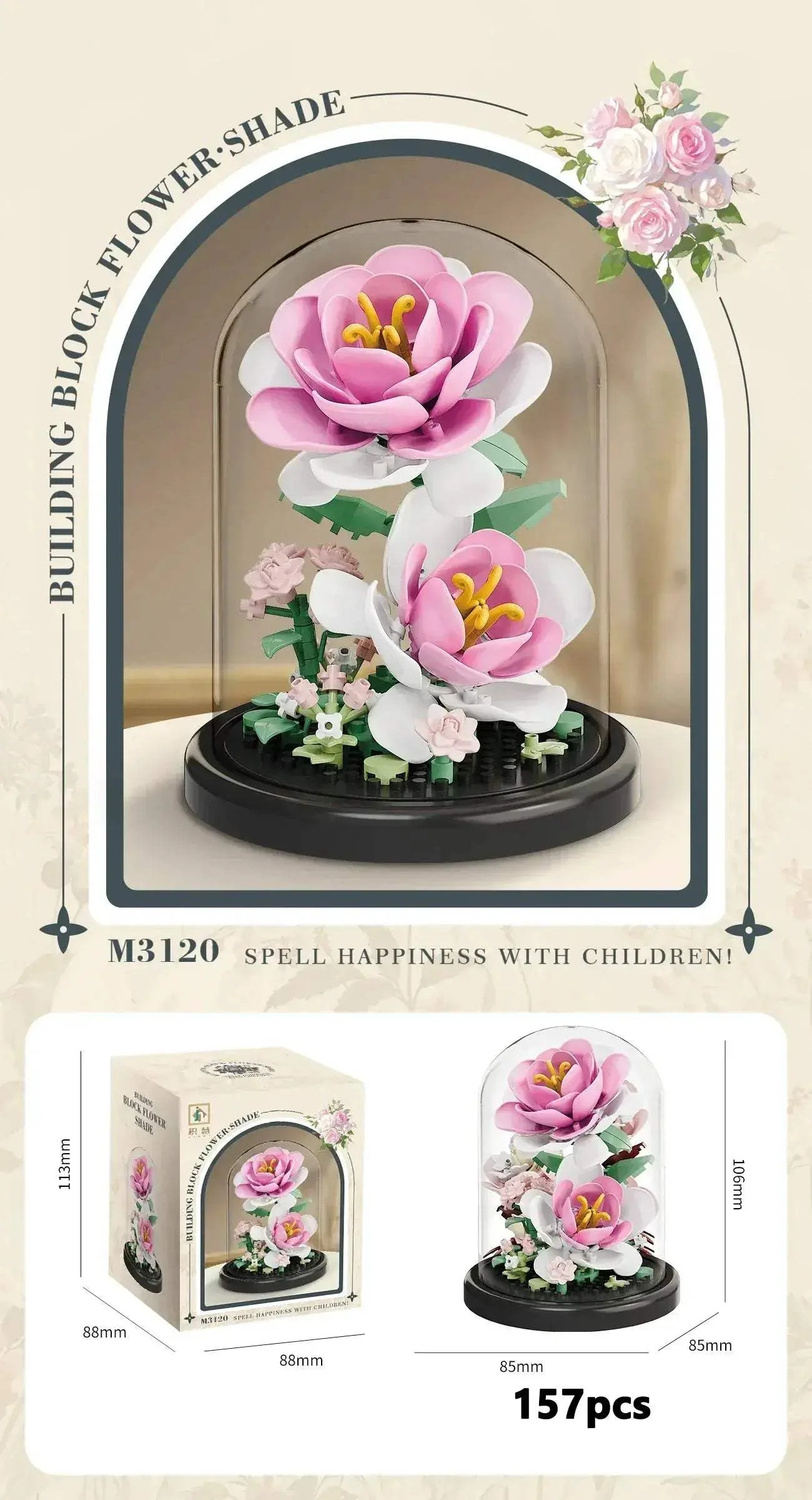Eternal Flower Bonsai Micro Building Blocks Home Decor Gift - Image 10
