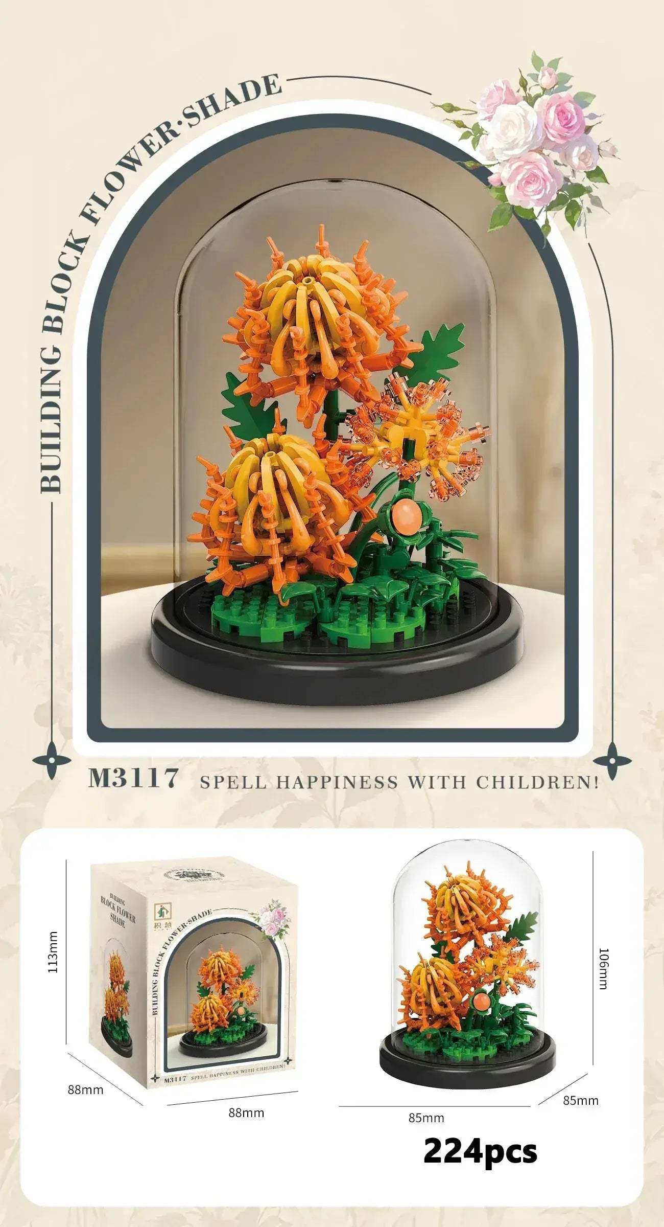 Eternal Flower Bonsai Micro Building Blocks Home Decor Gift - Image 11