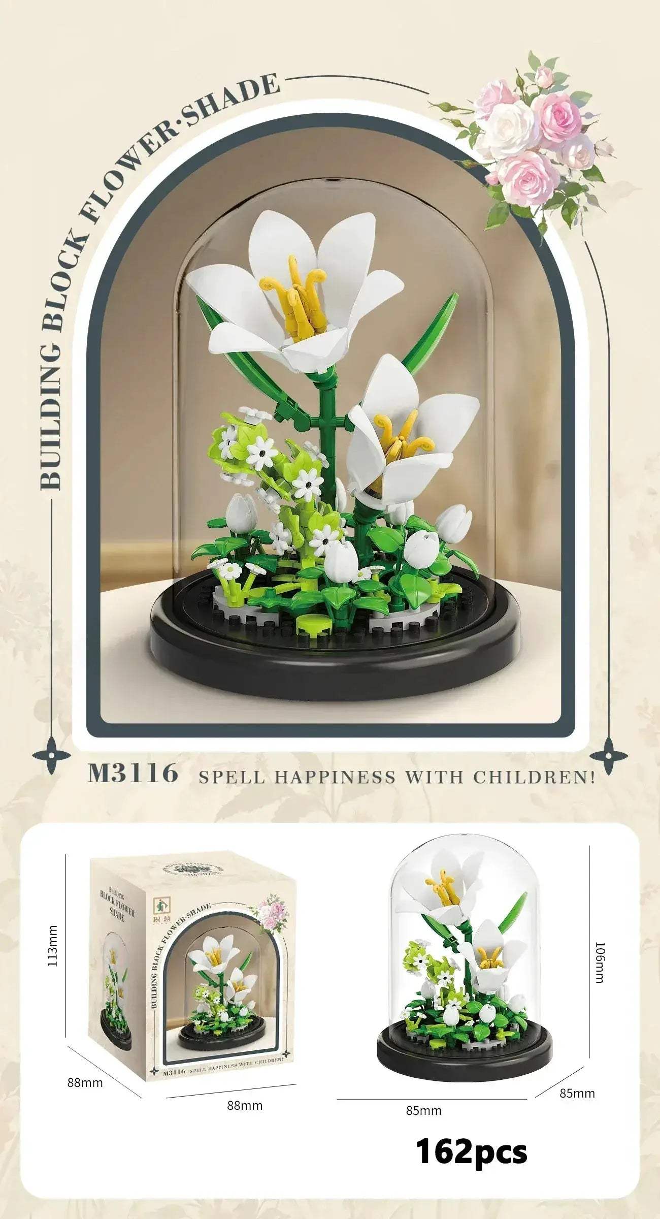 Eternal Flower Bonsai Micro Building Blocks Home Decor Gift - Image 16