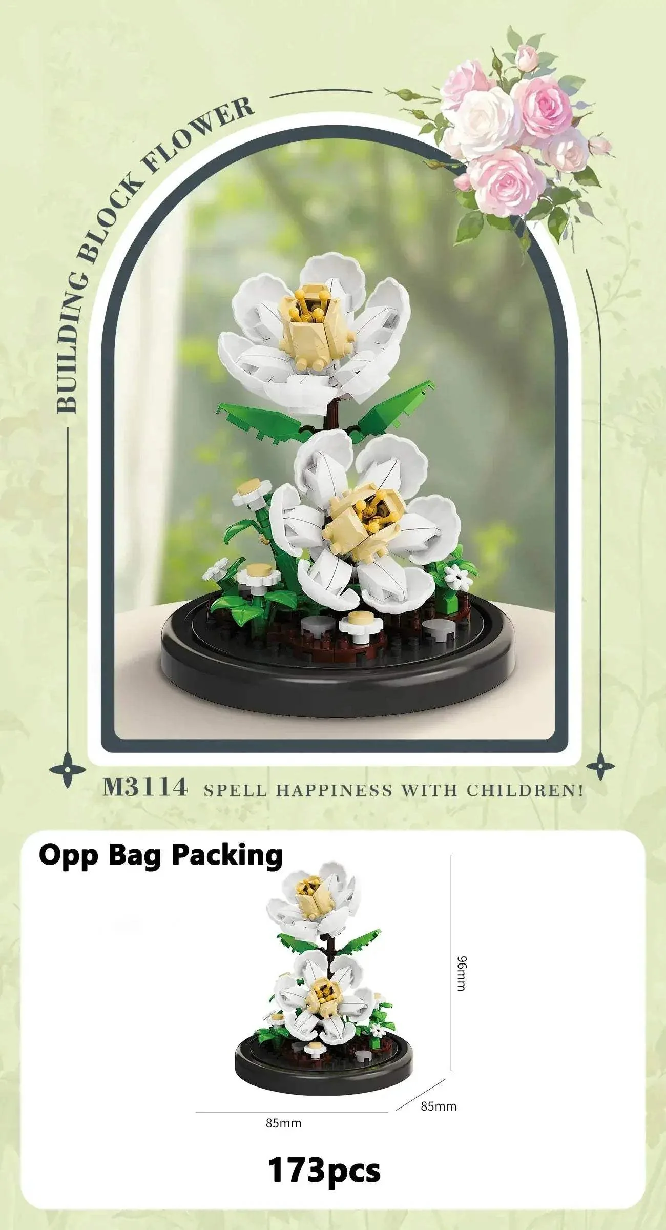 Eternal Flower Bonsai Micro Building Blocks Home Decor Gift - Image 20