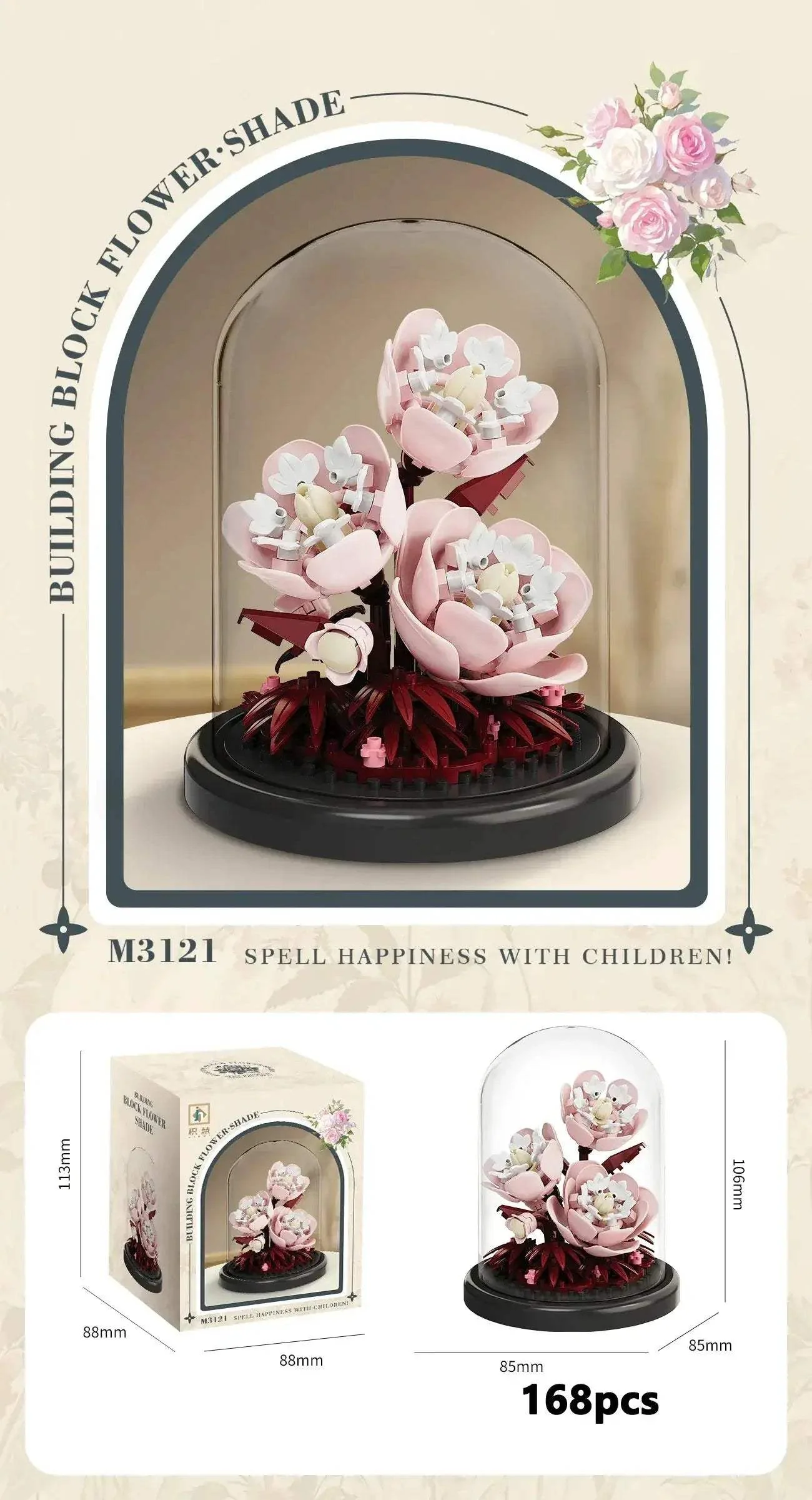 Eternal Flower Bonsai Micro Building Blocks Home Decor Gift - Image 21
