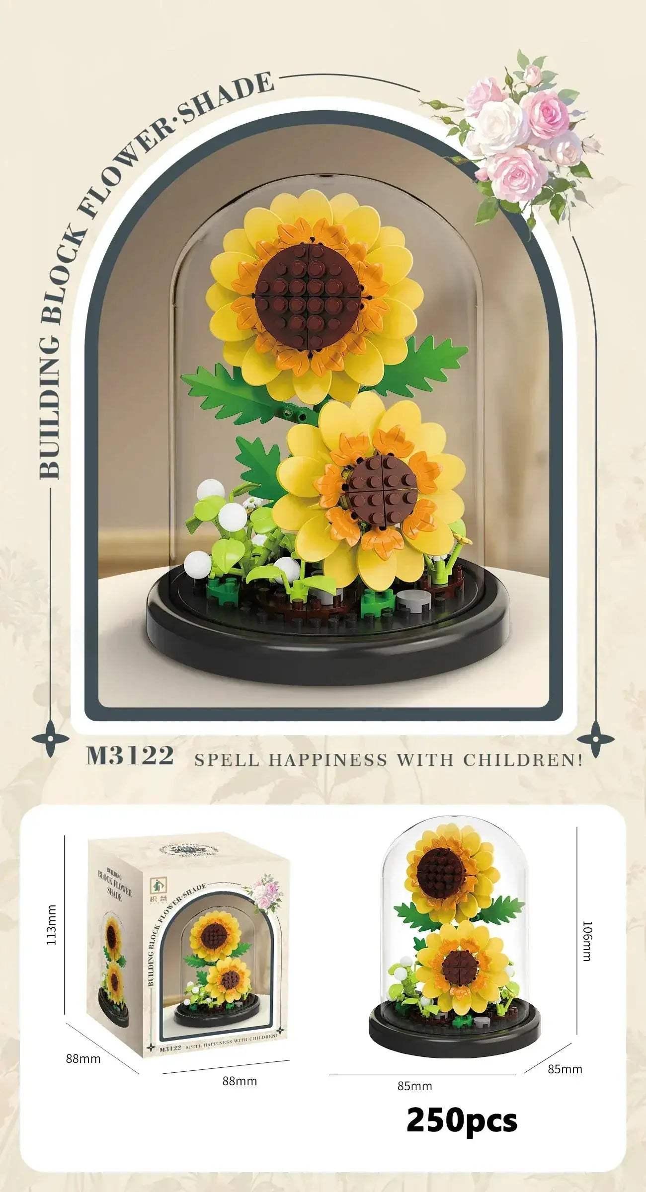 Eternal Flower Bonsai Micro Building Blocks Home Decor Gift - Image 22