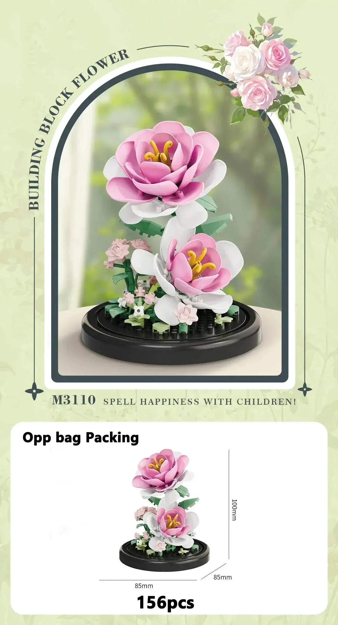 Eternal Flower Bonsai Micro Building Blocks Home Decor Gift - Image 23