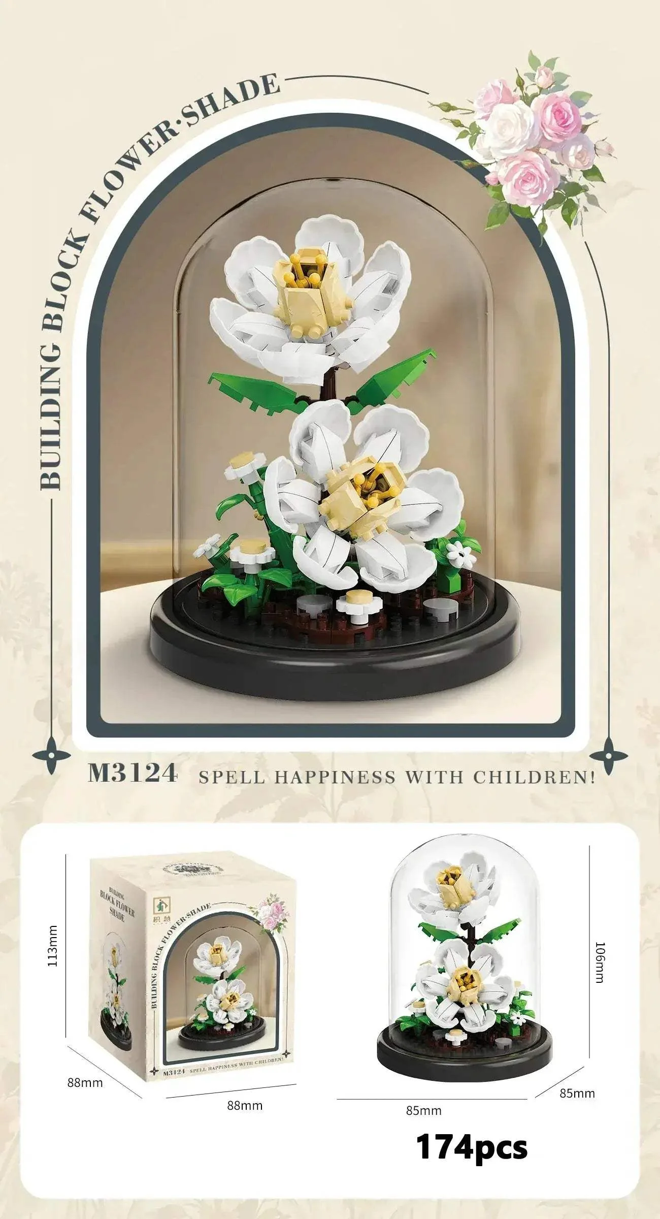 Eternal Flower Bonsai Micro Building Blocks Home Decor Gift - Image 8