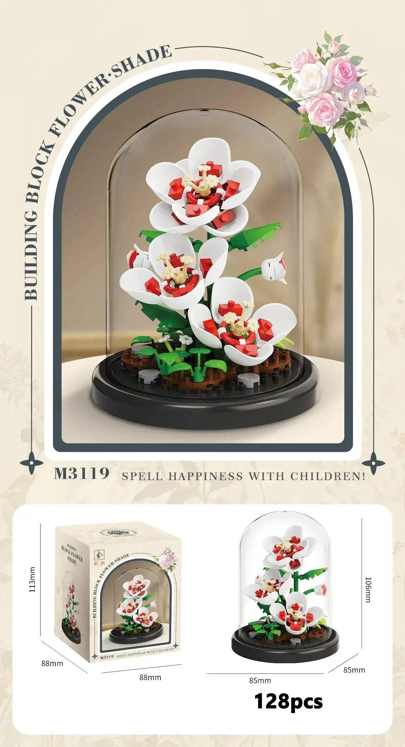 Eternal Flower Bonsai Micro Building Blocks Home Decor Gift - Image 9