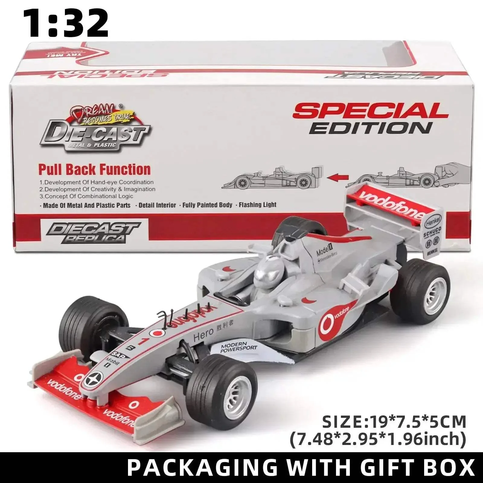F1 Diecast Racing Car 1 32 Scale With Realistic Sound - Image 7