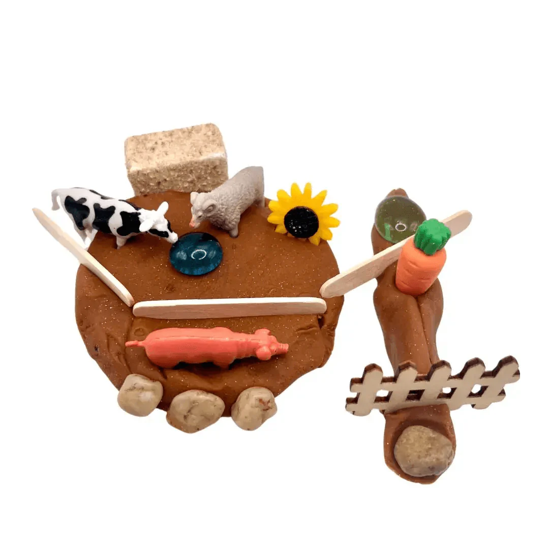 Farm Animal Play Dough Sensory Jar Kit - Image 2