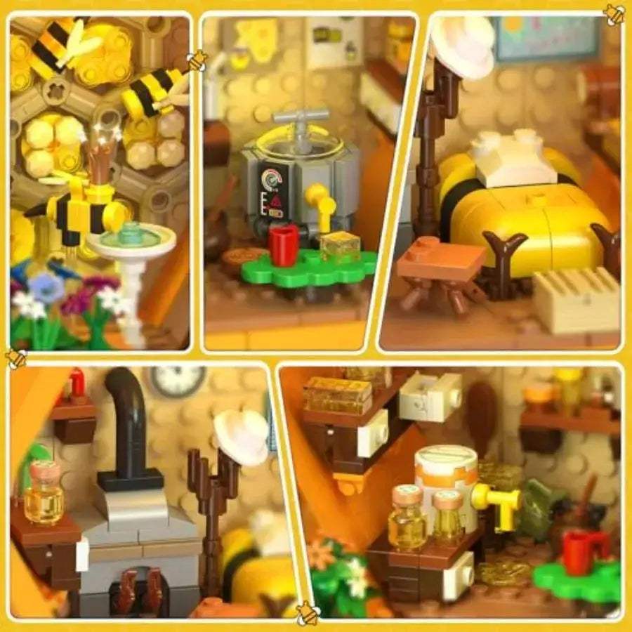 Lego Compatible Farm Bee House Building Kit With Lights - Image 4