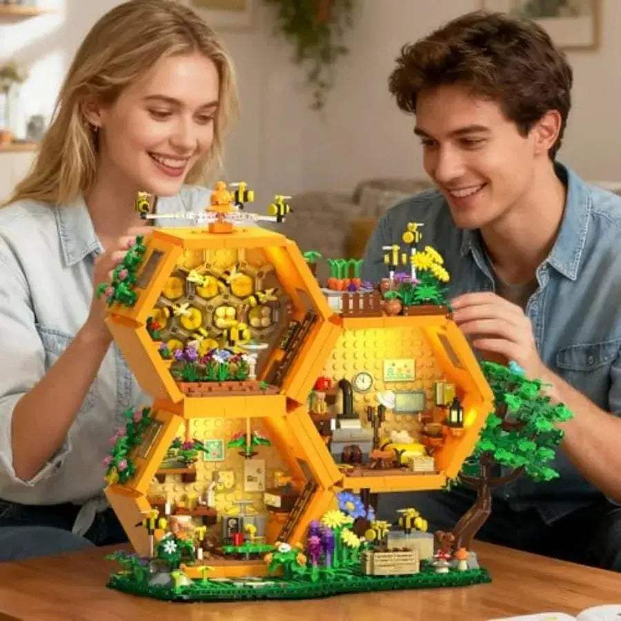 Lego Compatible Farm Bee House Building Kit With Lights - Image 6