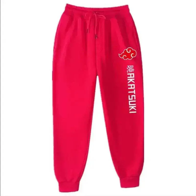Unisex Anime Akatsuki Fleece Jogger Pants For Streetwear - Image 17