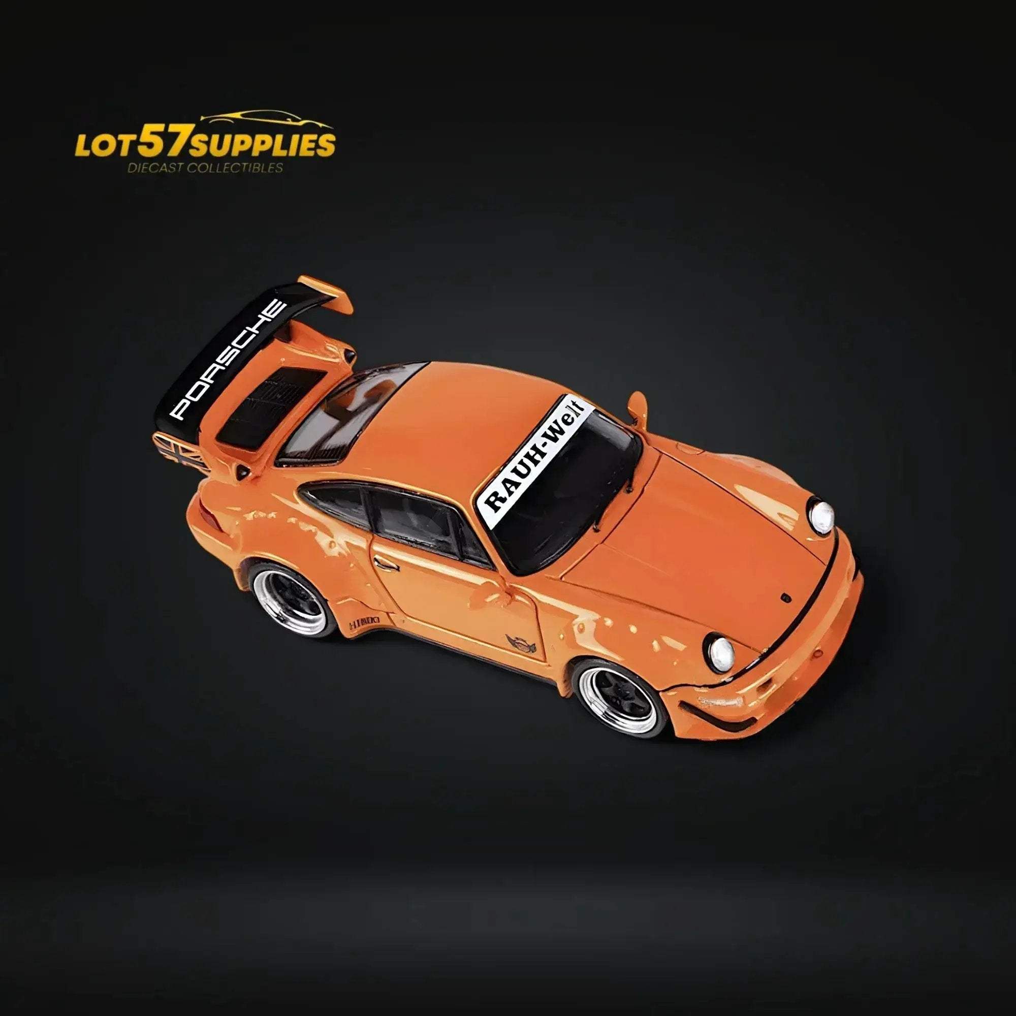 Fast Speed Porsche 964 RWB Widebody Orange 1:64 - Image 3