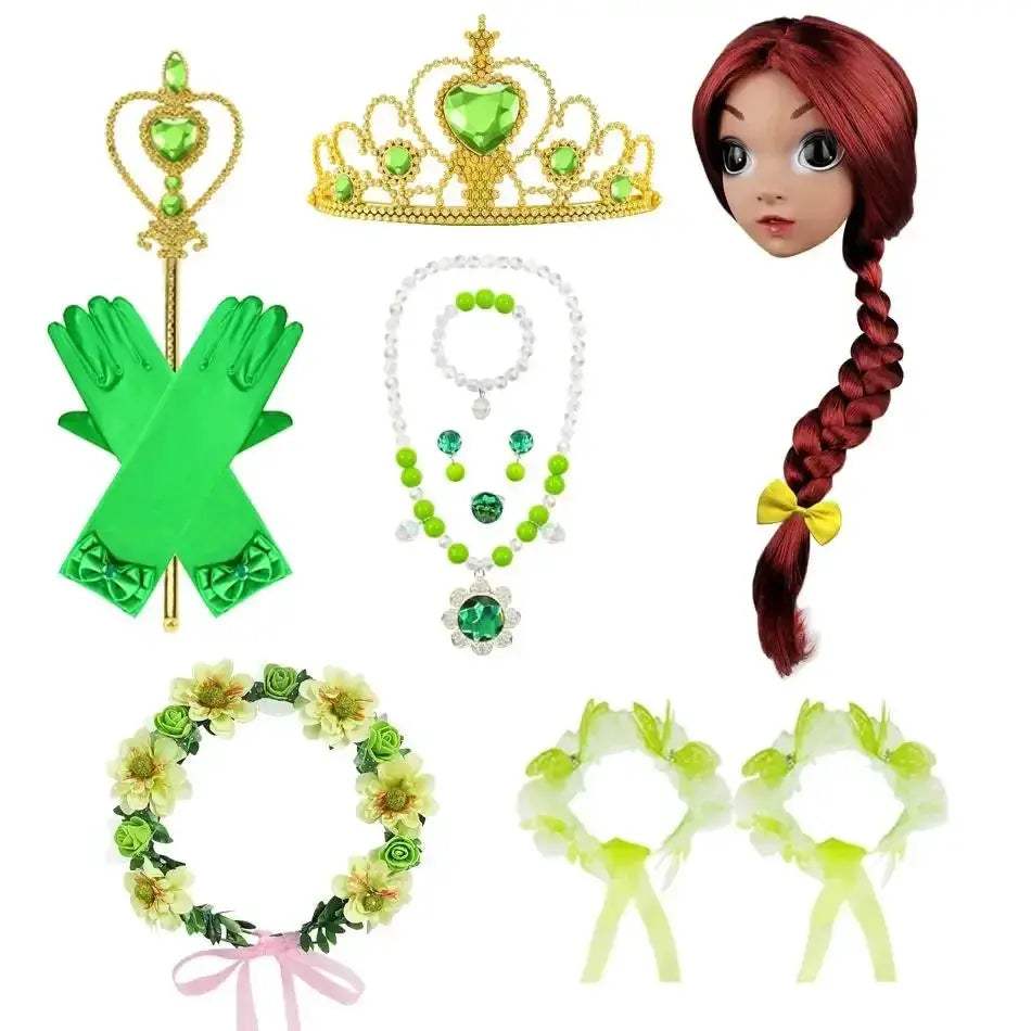 Green Princess Dress For Girls With Long Sleeve Halloween Costume - Image 8
