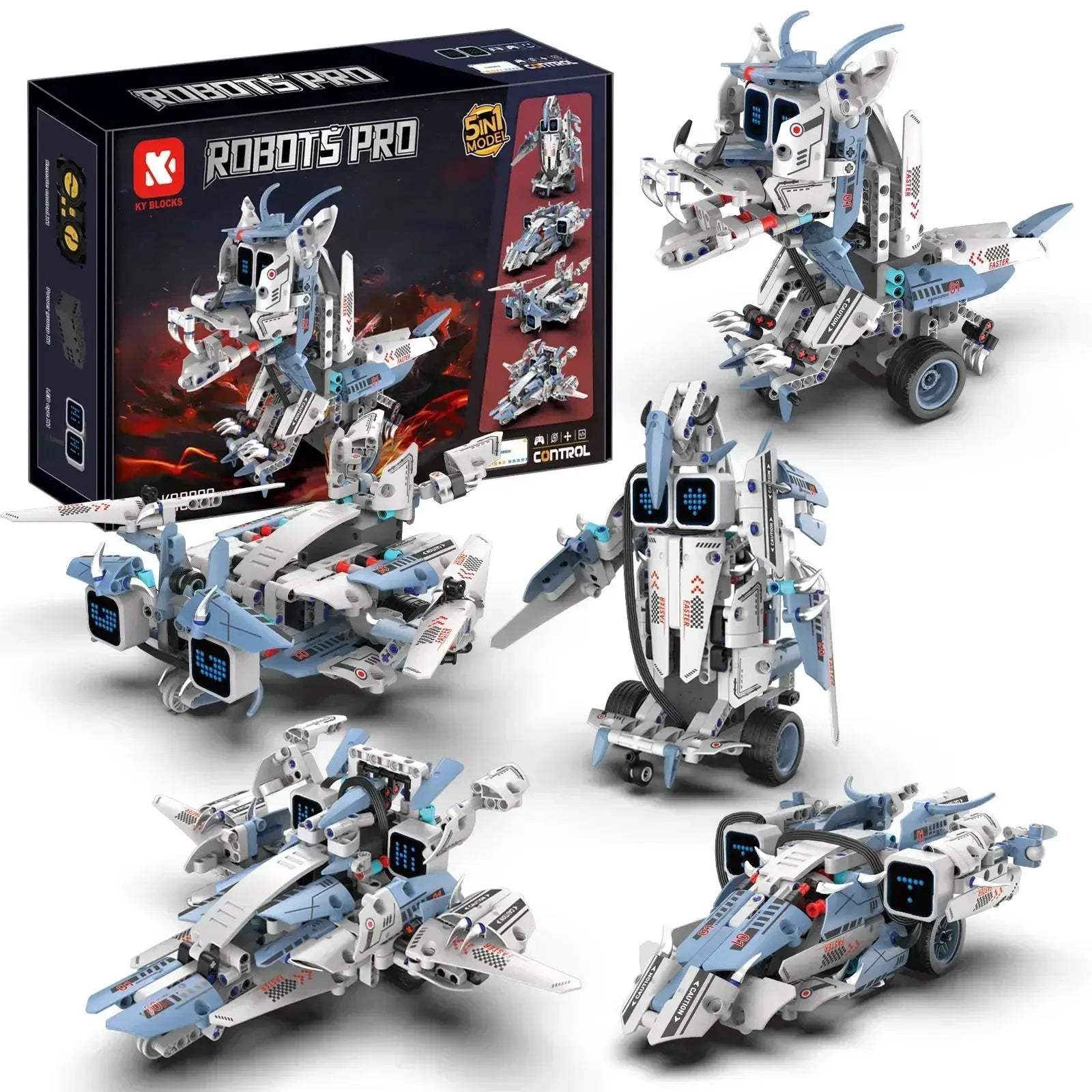 Fire Breathing Dragon Five In One Programmable STEM Robot Toy