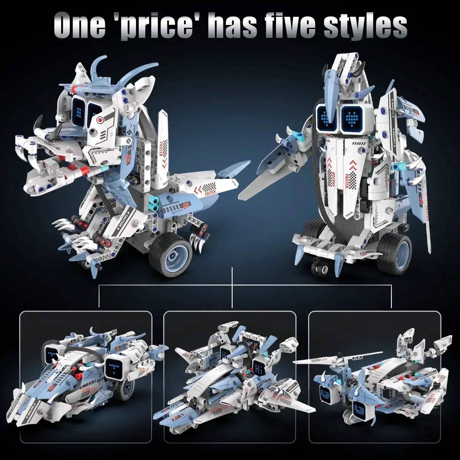 Fire Breathing Dragon Five In One Programmable STEM Robot Toy - Image 3