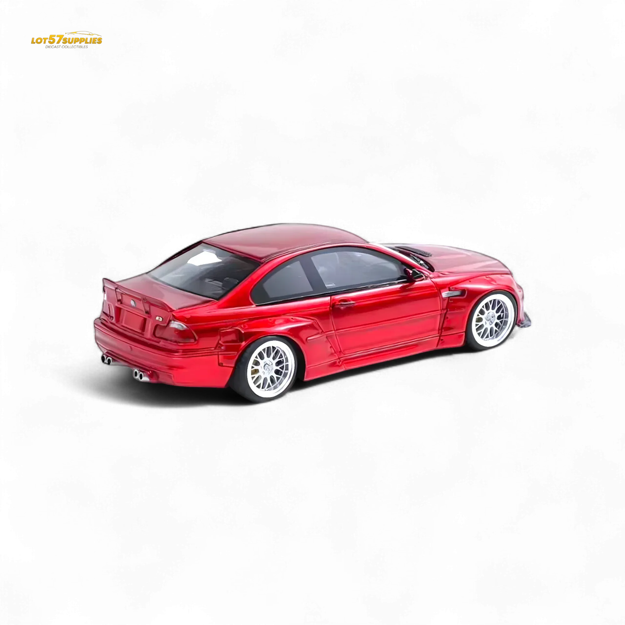 FLAME BMW M3 E46 Widebody Pandem Metallic Red 1:64 - Image 3