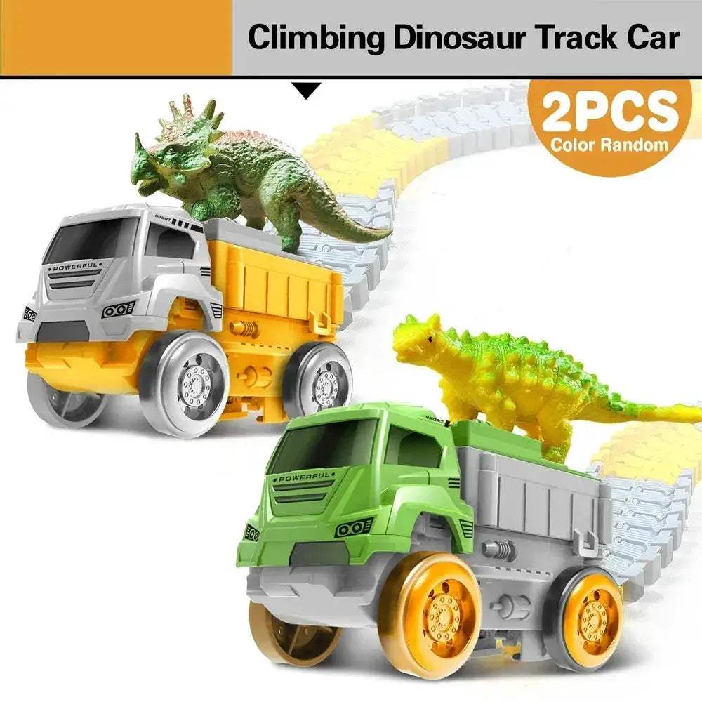 Flexible Dinosaur Car Track With LED Lights For Kids - Image 7
