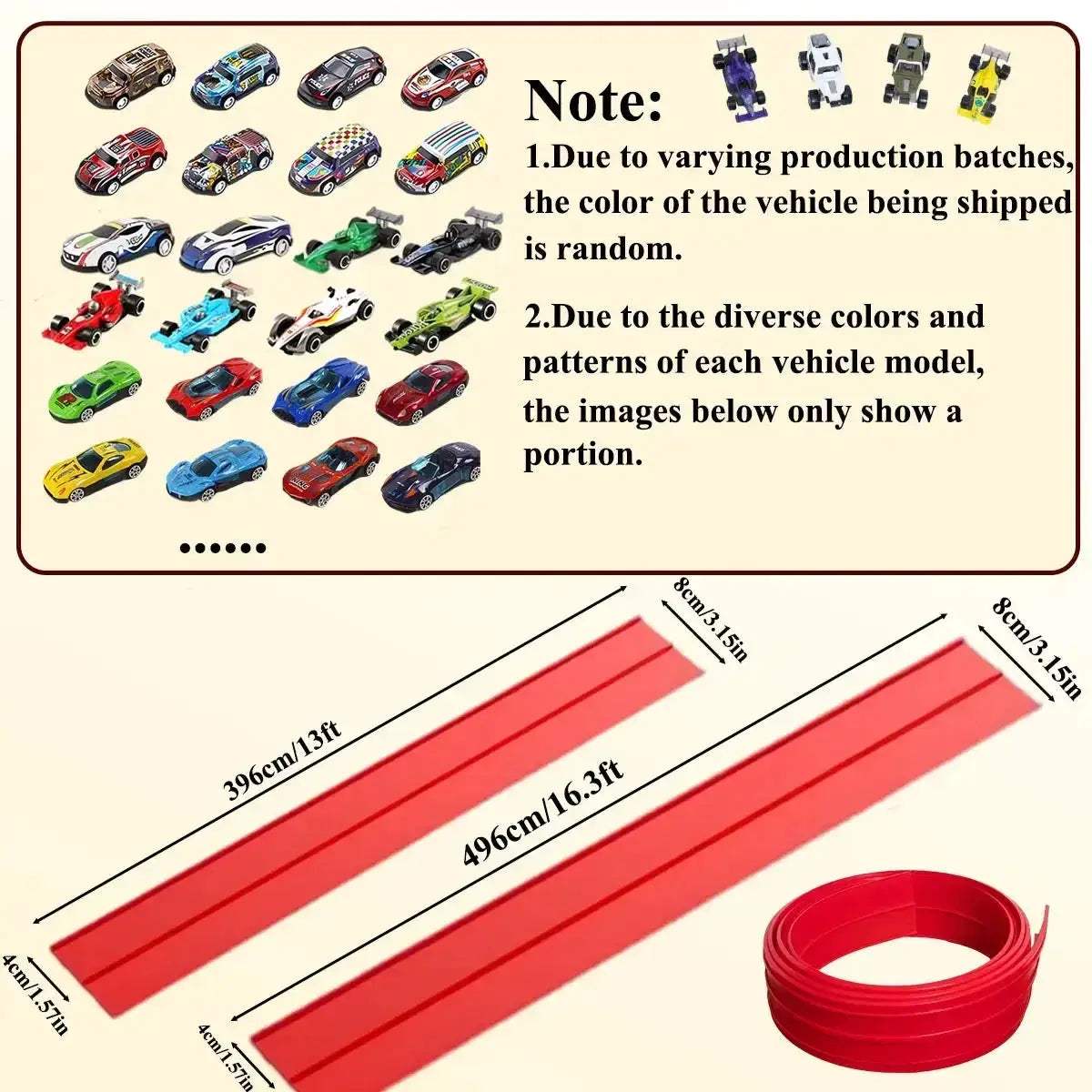 Flexible DIY Race Track For 1/64 Cars Portable Roll Up - Image 2