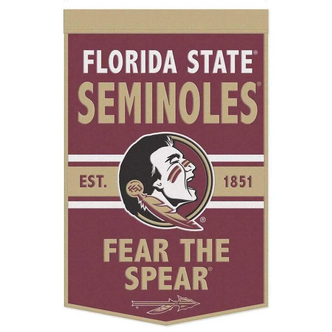 Florida State Seminoles Wool Banner 24x38 Dynasty Slogan