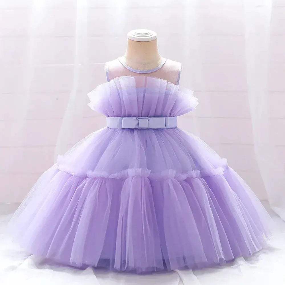 Fluffy Baby Girl Dress for Baptism and Birthday Celebration - Image 8