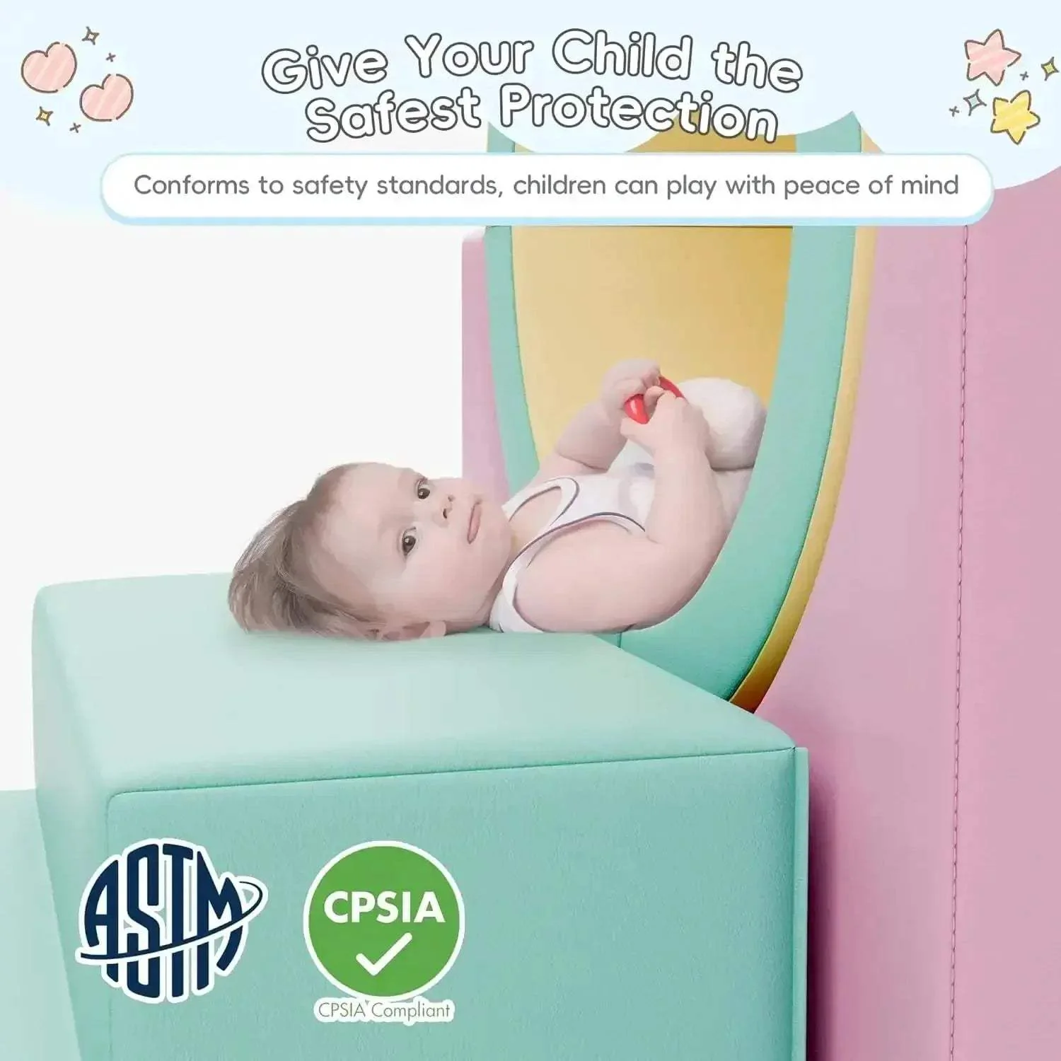 Foam Climber Tunnel Play Set For Toddlers Safe Indoor Crawl - Image 5