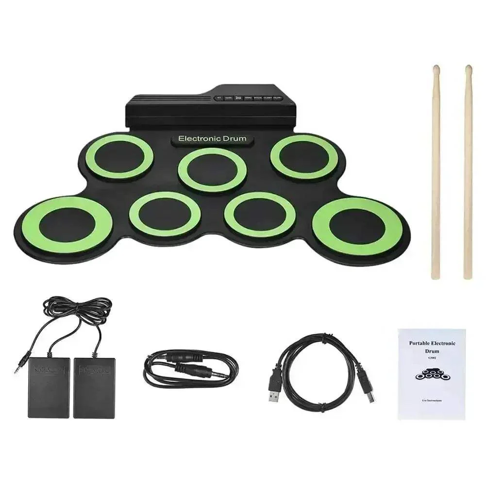Foldable Silicone Usb Electronic Drum Pad Kit For Portable Practice - Image 7