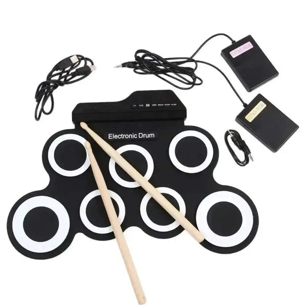 Foldable Silicone Usb Electronic Drum Pad Kit For Portable Practice - Image 9