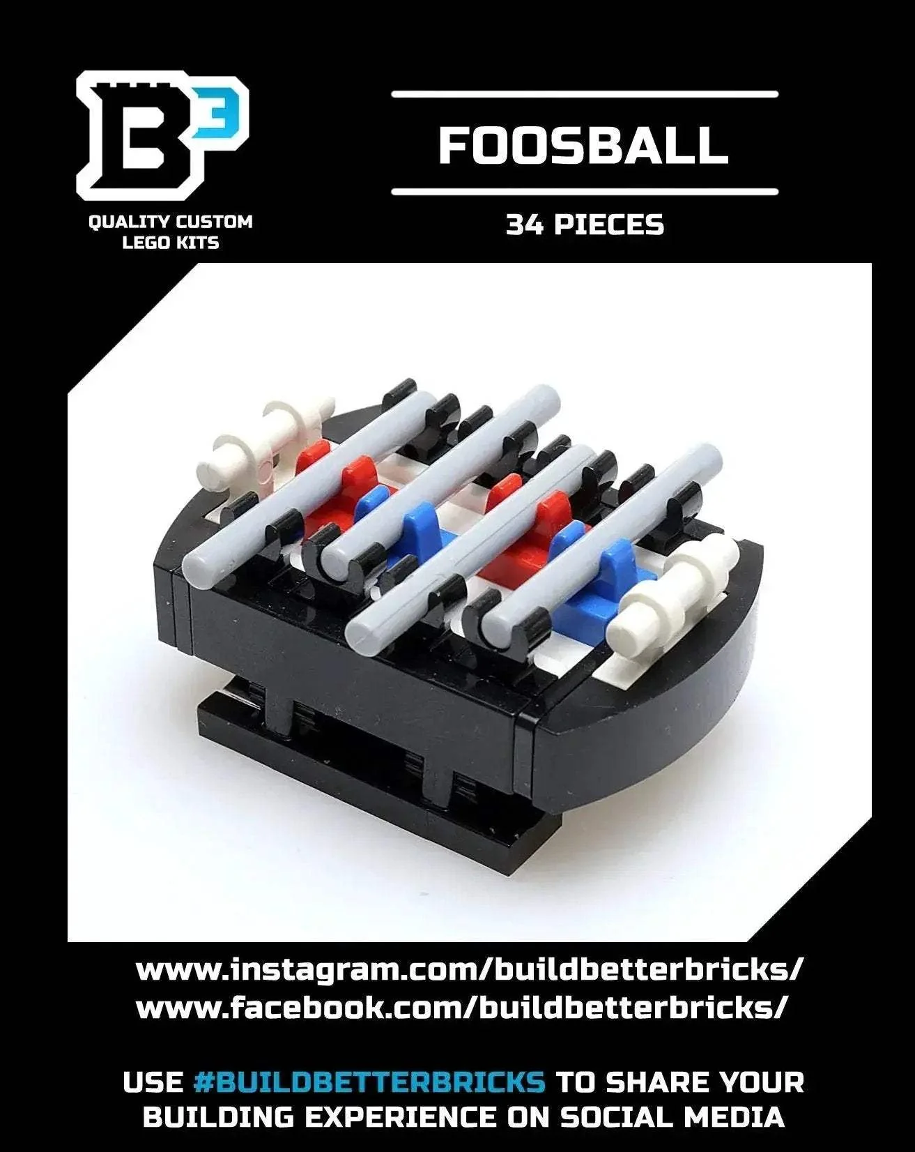 Foosball Table B3 Customs Arcade Building made using LEGO parts - Image 4